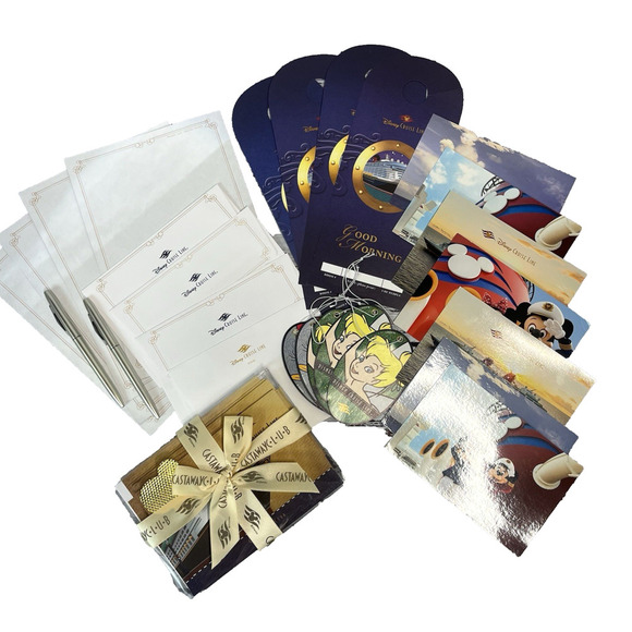 Disney Cruise Line Surprise Gift Set Stationary Pens Postcards Luggage Tags - Picture 1 of 10